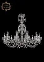 Люстра подвесная хрустальная 11.26.12.360.XL-88.Cr.B Богемиа Арт Классик прозрачная на 12 ламп, основание хром в стиле классический Люстра подвесная хрустальная 11.26.12.360.XL-88.Cr.B Богемиа Арт Классик прозрачная на 12 ламп, основание хром в стиле классический